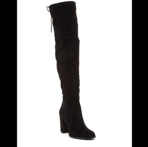 Vince CamutoWomen's Black Grady Over-the-knee Boot - Black Suede Sz 7